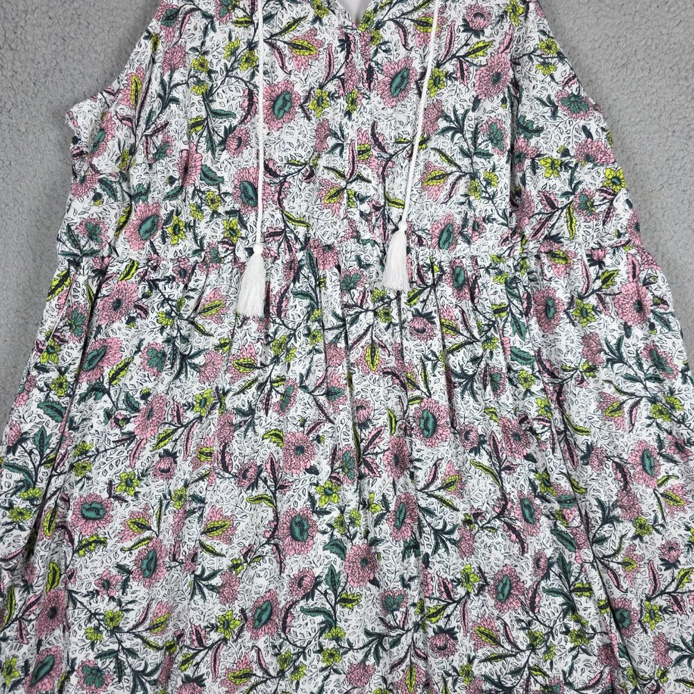 Torrid Dress Sz 3X Floral Midi Gauze Tiered Linework Floral Sleeveless Boho NWT - Picture 4 of 12